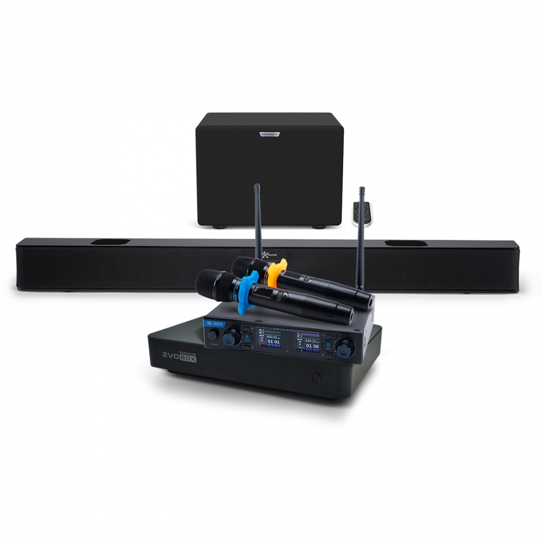 Hi-End караоке-система EVOBOX Premium + EvoSoundBar (саундбар с караоке) в Зеленогорске